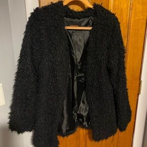 Fuzzy black coat